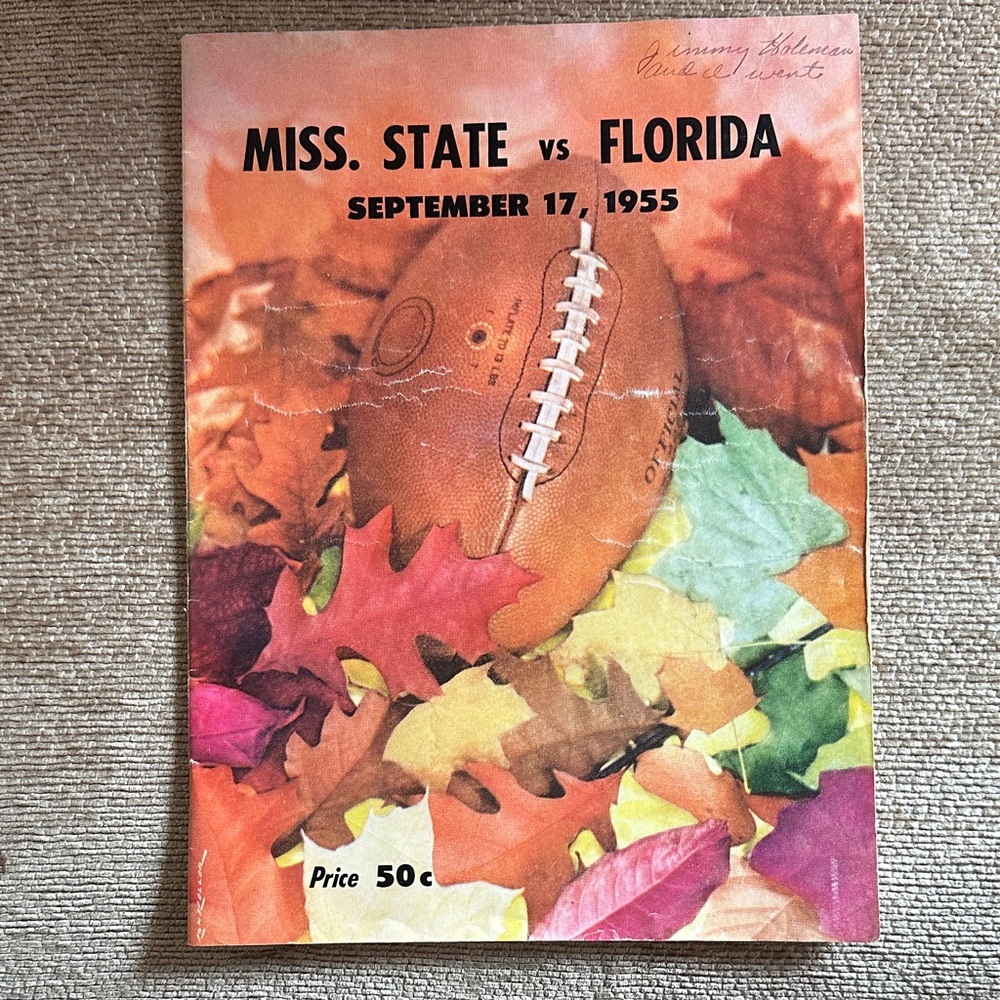 Football Program 1955 Florida vs Miss. St. College Sports Memorabilia Collectors